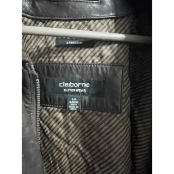 Vintage Brown Leather Bomber Large Full Zip Jacket Dad 80s 90s Distressed Heavy - Picture 11 of 15